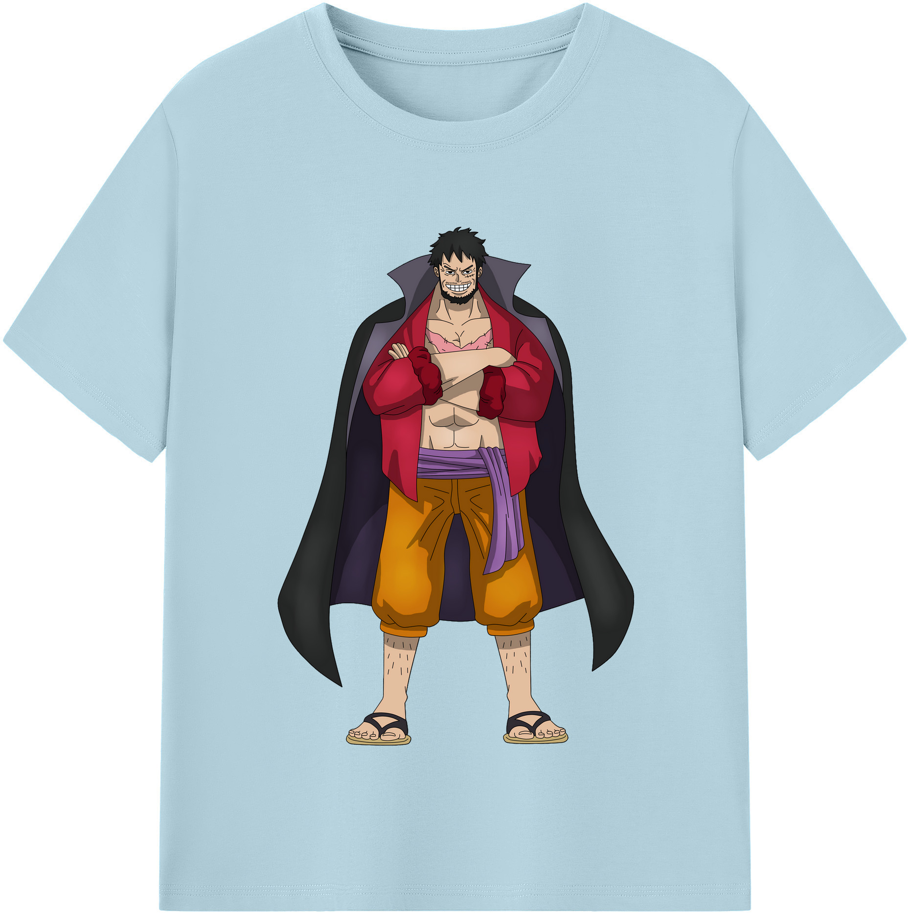 ワンピース モンキー・D・ルフィ ONE PIECE Monkey D. Luffy 綿100％半袖Tシャツ（フロントプリント）